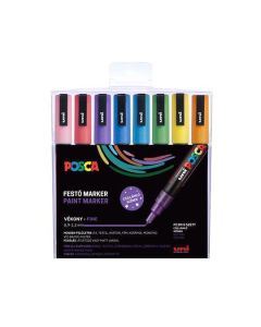 Akrylový popisovač "Posca PC-3ML", 8 třpytivých barev, sada, 0,9-1,3 mm, UNI 2UPC3MLCSKL