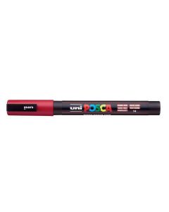 Akrylový popisovač "Posca PC-3M", tmavě červená, 0,9-1,3 mm, UNI  2UPC3MSP