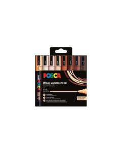 Akrylový popisovač "Posca PC-5M", 8 portrétních barev, sada, 1,8-2,5 mm, UNI 302422434