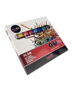 Akrylové popisovače "Posca PC-5M", 8 ks, 1,8-2,5 mm, UNI