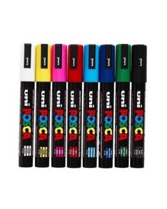 Akrylový popisovač "Posca PC-5M", stříbrná, 1,8-2,5 mm, UNI