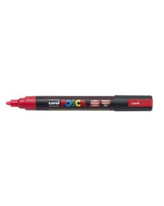 Akrylový popisovač "Posca PC-5M", fluorescenční červená, 1,8-2,5 mm, UNI 2UPC5MFP