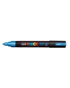 Akrylový popisovač "Posca PC-5M", kovově modrá, 1,8-2,5 mm, UNI 2UPC5MMK