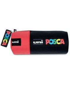 Penál "Posca", červená, kulatý, UNI 2UPCTOLLTARTOP