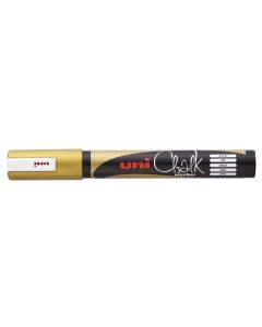 Křídový popisovač "PWE-5M", zlatá, 1,8-2,5 mm, UNI