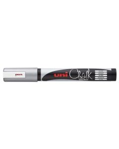 Křídový popisovač "PWE-5M", stříbrná, 1,8-2,5 mm, UNI