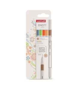 Fineliner "Emott Natural", 5 různých barev, 0,4 mm, UNI 302422263