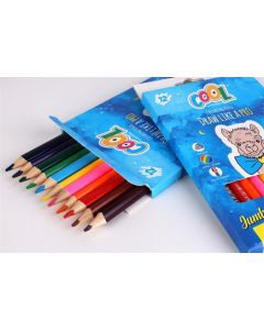 Barevné pastelky , 12 barev, jumbo, trojhranné, COOL BY VICTORIA