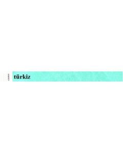 Identifikační náramky, 3/4", tyrkysová, tyvek