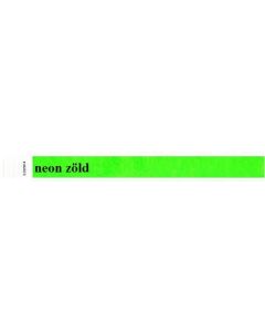 Identifikační náramky, 3/4", neon zelená, tyvek