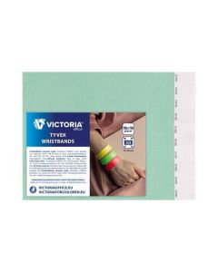 Identifikační náramky, 3/4", tyrkysová, tyvek VICTORIA
