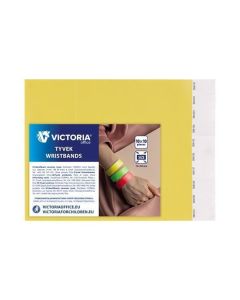 Identifikační náramky, 3/4", neon žlutá, tyvek VICTORIA