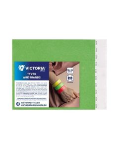 Identifikační náramky, 3/4", neon zelená, tyvek VICTORIA