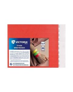 Identifikační náramky, 3/4", červená, tyvek VICTORIA