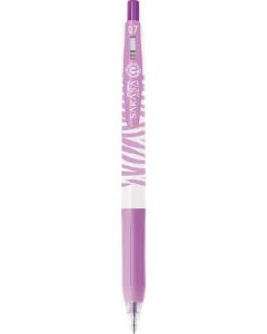 Gelové pero "Sarasa Clip Pastel", pastelově fialová, 0,33 mm, stiskací, pruhované tělo, ZEBRA 13987