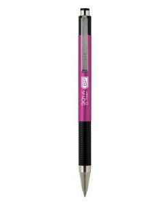 26347 Kuličkové pero "F301", modrá, 0,24 mm, stiskací mechanismus, růžové tělo ZEBRA