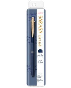 Gelové pero "Sarasa Grand", modrá, 0,33 mm, stiskací mechanismus, tmavě modré tělo ZEBRA 31903