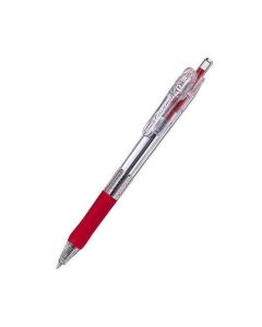 38333-10 Kuličkové pero "Tapli Clip ECO", červená, 0,21 mm, se stiskacím mechanismem, ZEBRA
