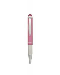46617 Kuličkové pero "Telescopic Metal Stylus", modrá, 0,24 mm, teleskopické, kovové, růžové tělo, Z