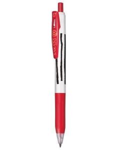 Gelové pero "Sarasa Clip", červená-pruh, 0,33 mm, stiskací mechanismus, ZEBRA 48293