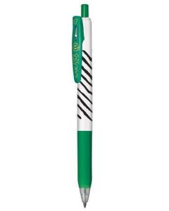 Gelové pero "Sarasa Clip", zelená-pruh, 0,33 mm, stiskací mechanismus, ZEBRA 48294