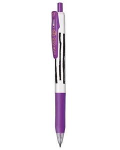 Gelové pero "Sarasa Clip", fialová-pruh, 0,33 mm, stiskací mechanismus, ZEBRA 48295