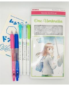 Sada psacích potřeb "Manga Set, One Umbrella", 5 ks, ZEBRA 56531