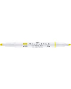 Oboustranný zvýrazňovač "Mildliner Fluorescent", žlutá, 1,4 - 4 mm, ZEBRA 78150