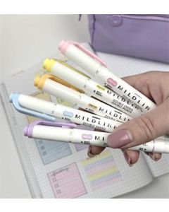 Sada zvýrazňovačů "Mildliner Highlighter", 5 pastelových barev, 1,4 - 4 mm, oboustranný, ZEBRA 78705