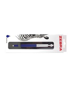 83742 Kuličkové pero "901", modrá, 0,24 mm, stříbrný klip, kovové, modré tělo, ZEBRA