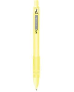 Kuličkové pero "Z-Grip Pastel", žlutá, 0,27 mm, stiskací mechanismus, ZEBRA 91805