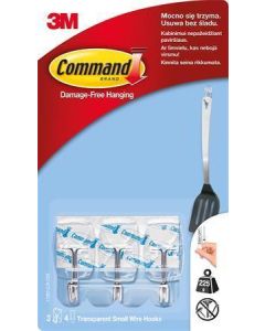 Samolepicí plastové háčky “Command”, s kovovým úchytem, 3 ks, 3M SCOTCH 7100352694