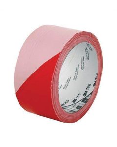 Bezpečnostní páska, samolepící, červeno-bílá, 50 mm x 33 m, 3M