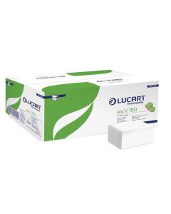 Ručníky "Easy", bílé, papírové, skládané Z/ V, 2 vrstvé, LUCART