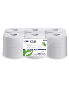 Toaletní papír "Eco", bílý, 120 m, průměr 19 cm, 2 vrstvý, LUCART