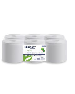 Ručníky "Eco", bílé, papírové, role, 2 vrstvé, LUCART