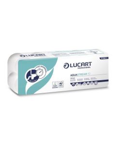 Toaletní papír "Aquastream 10", bílá, 2-vrstvý, 22 m, LUCART