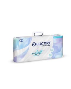 Toaletní papír "Soft", bílá, dvouvrstvý, malé role, 10 rolí, LUCART