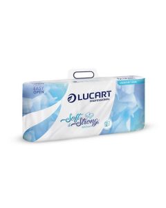 Toaletní papír "Soft and Strong", bílá, třívrstvý, malé role, 10 rolí, LUCART