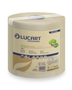 Utěrky "ECONATURAL 2.500", role, 2vrstvé, havana hnědá, LUCART