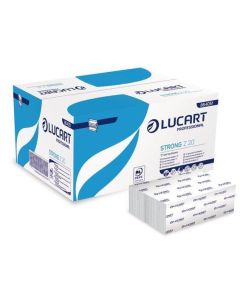 Papírové utěrky "Strong", bílá, Z ohyb, 2-vrstvé, LUCART