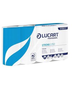 Toaletní papír "Strong 2.150", bílá, 2 vrstvy, malá role, 8 rolí, LUCART 811B60J
