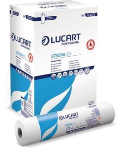 Papír na vyšetřovací lůžko "Strong 80", bílá, 2-vrstvý, 59 cm x 80 m, 1 role, LUCART 870072U