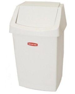 Odpadkový koš "Click-it", bílá, s výklopným víkem, 25 l, CURVER 154791
