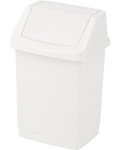 Odpadkový koš "Click-it", bílá, s výklopným víkem, 50 l, CURVER 154792