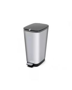 Odpadkový koš "Chic", černá-stříbrná, pedálový, 45 l, CURVER 1010009789