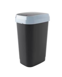 Odpadkový koš "Dual", černá, s výklopným víkem, 50 l, CURVER 1010008408