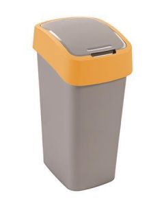 Odpadkový koš, žlutá-šedá, na tříděný odpad, 50 l, CURVER 195023