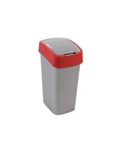 Odpadkový koš, červená-šedá, na tříděný odpad, 50 l, CURVER 195024
