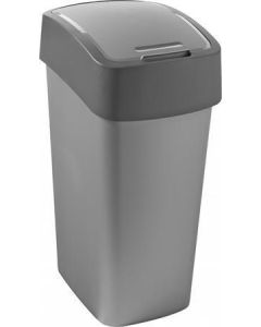 Odpadkový koš s výklopným víkem "Flipbin", šedá, 50 l, CURVER 186181